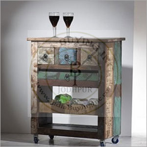 Reclaimed Wood Rack with Drawers