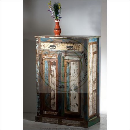 Reclaimed Wood Vintage Cabinet with Drawers