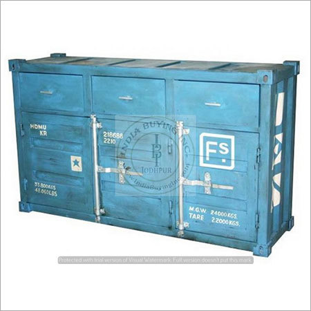 Industrial Container Style Cabinet Cum Drawers