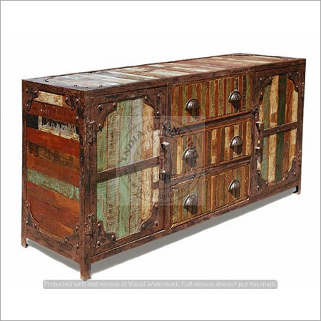 Industrial Side Board with Drawers
