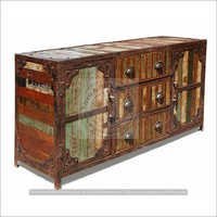 Industrial Side Board With Drawers