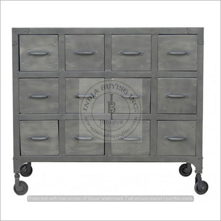 Industrial Sideboard with 12 Drawers