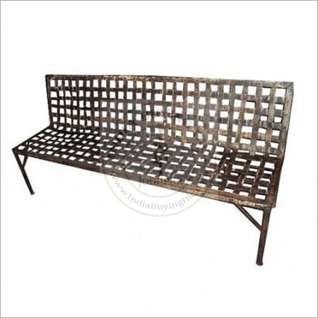 Industrial Slotted Sitting Bench