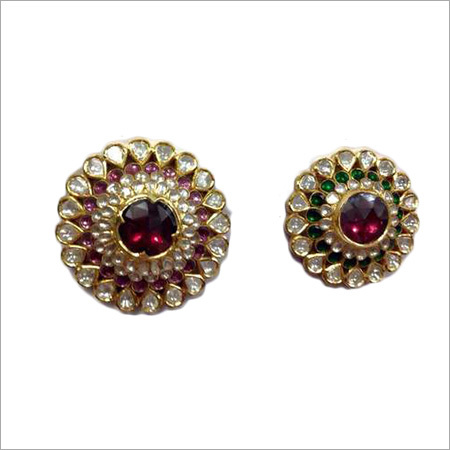 Multi Color Gold Kundan Jadau Rings