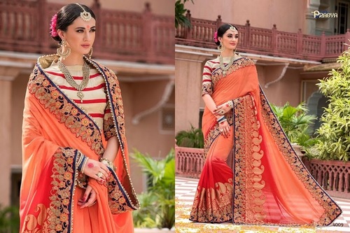 Moonga Silk Heavy Bridal Fancy Saree