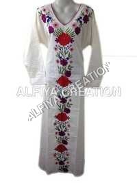 Embroidered Casual Cotton Maxi Farasha Kaftan