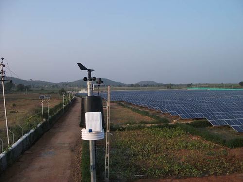 Weather station solar pv plant