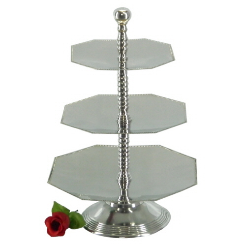 Aluminium & Stainless Steel Cake Stand Polished
