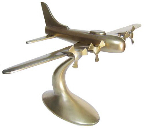 Aluminium Decorative Plane Brass Antique