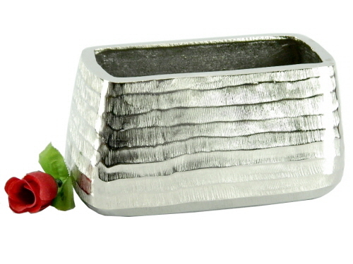 Aluminium Planter Nickel Plated