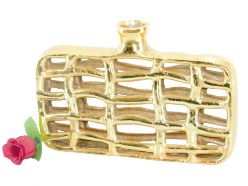 Aluminium Vase Gold Plated