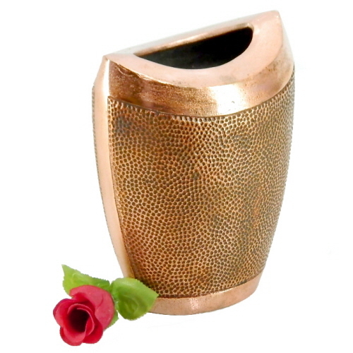 Aluminium Vase Copper Antique Hammered