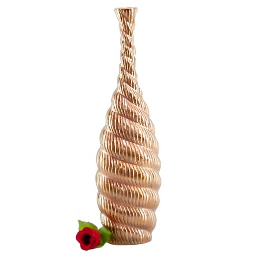Aluminium Vase Copper Plated