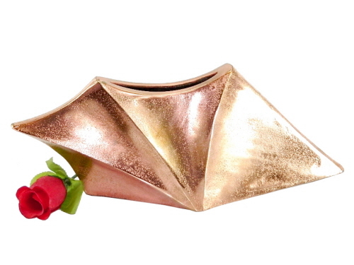 Aluminium Vase Modern Copper Plated