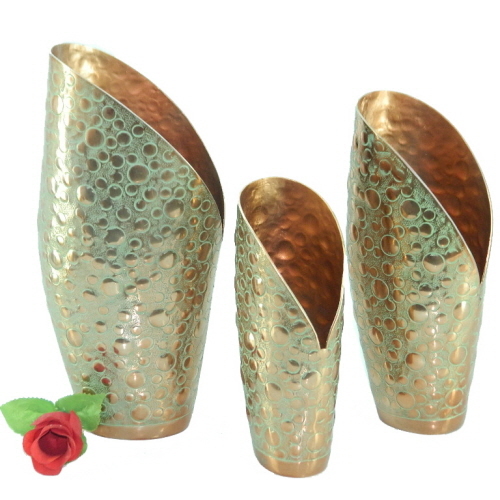 Aluminium Vase Copper Patina