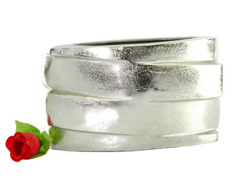 Aluminium Planter Large Nickel Plated