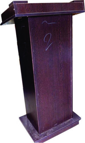 Podium Wooden - Wood 48x36x120 cm, Dark Brown | Durable, Elegant Design, Stable Base, Lacquered Finish