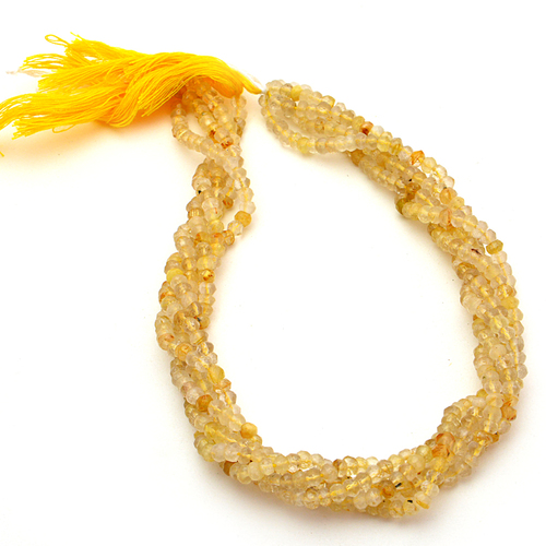 Gold Citrine Faceted Beads