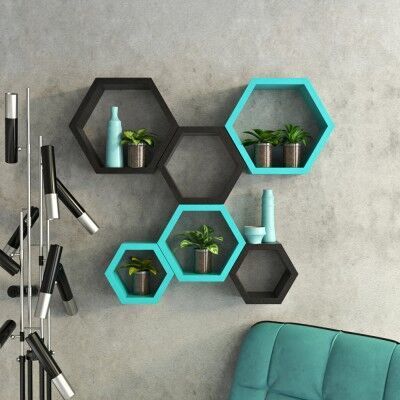 Hexagon Wall Mount Shelves