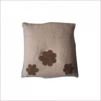 Jute Thread Work Cushion Cover Jute Thread Work Cushion Cover