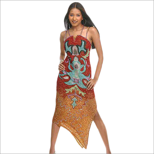 Fully beaded dress