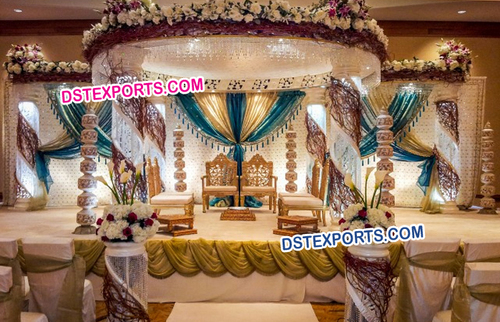 Amazing Fiber Crystal Wedding Mandap