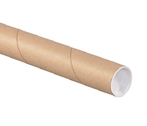 Kraft Mailing Tubes with Cap