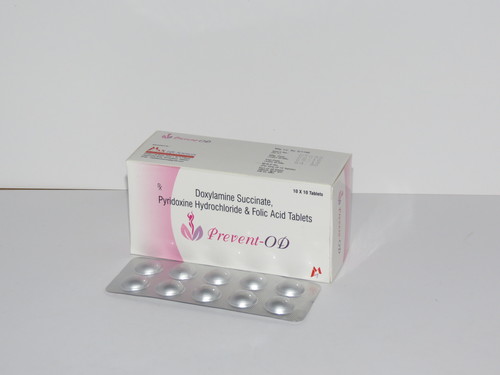 Doxylamine Succinate, Pyridoxine & Folic Acid 5 Mg