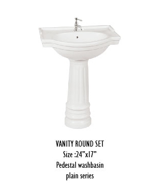 Round Pedestal Wash Basin
