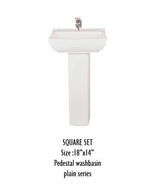 Square Pedestal Wash Basin