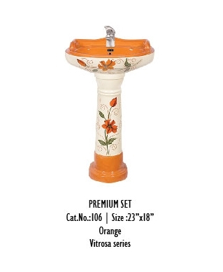 Vitrosa Series Pedestal Wash Basin