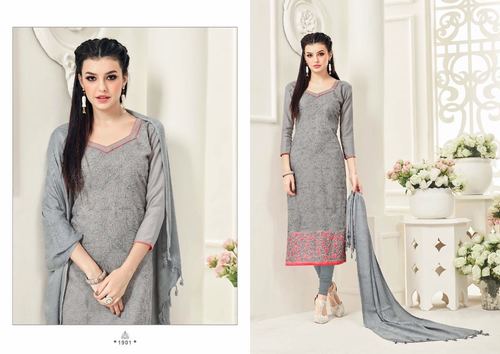 Pashmina Embroidered with daman