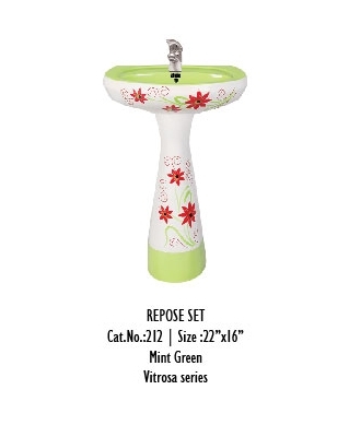 Vitrosa Series Pedestal Wash Basin