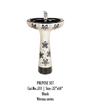 Vitrosa Series Pedestal Wash Basin