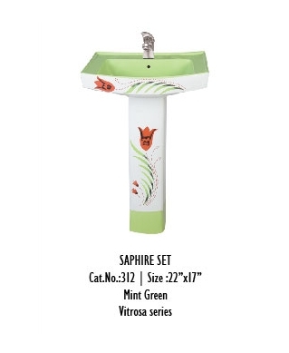 Color Pedestal Wash Basin