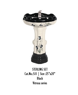 Designer Printed Pedestal Wash Basin