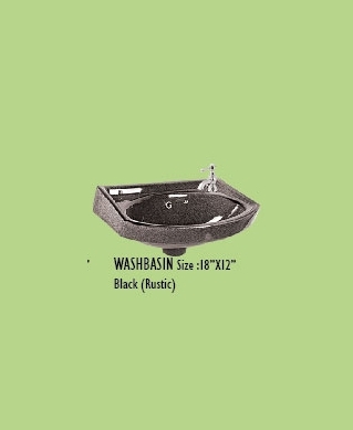 Black Color Rustic Wash Basin