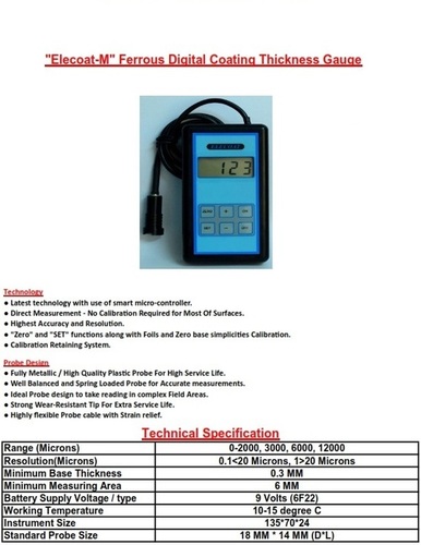 Digital Coating Thickness Gauge ELECOAT-M