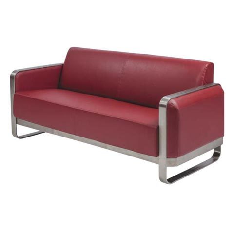 Red Three Seater Sofa