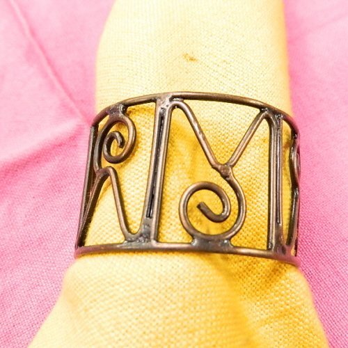 Napkin Ring Copper Antique