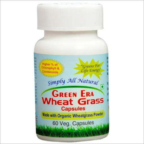 Wheat Grass Powder 60 Capsules Bottle Age Group: For Adults