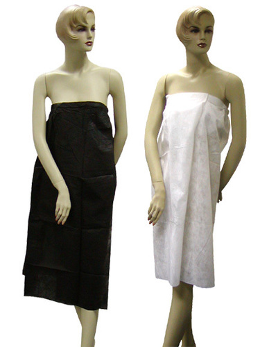 Disposable Gown - Superior Grade Fabric, White/Black Color | Non-Allergic, Vibrant Color, Supreme Finish for Enhanced Comfort