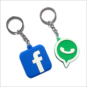 Rubber Keychains - Silicone Rubber, Multicolor, Varied Dimensions | Durable, Customizable, Lightweight, Portable, Metal Ring Attachment