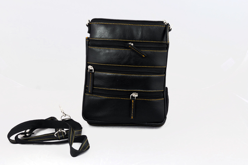 Leather Black Sling Bag