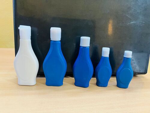 Plastic Liquid blue Bottle