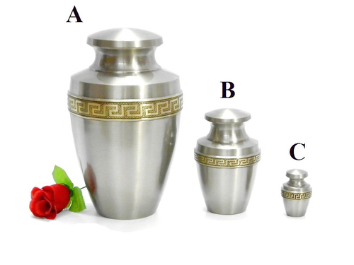 Brass Cremation Urns Grecian Pewter