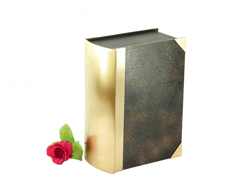 Brass Cremation Urn Book Urn