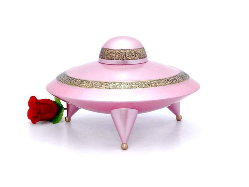 Brass Cremation Urn Flying Saucer