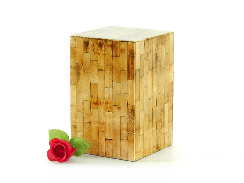 Wooden Cremation Urn Real Bone