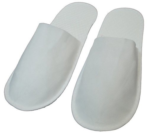 Disposable Slippers - Non Woven Material, White Color | Biodegradable, Soft to Touch, Smooth Surface, Excellent Fitting, Tear Resistant